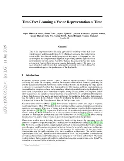 Time2Vec: Learning a Vector Representation of Time