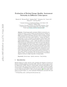 Evaluation of Retinal Image Quality Assessment Networks in Different
  Color-spaces