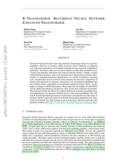 R-Transformer: Recurrent Neural Network Enhanced Transformer