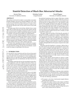 Stateful Detection of Black-Box Adversarial Attacks