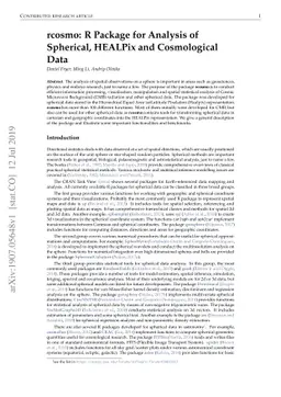 rcosmo: R Package for Analysis of Spherical, HEALPix and Cosmological
  Data