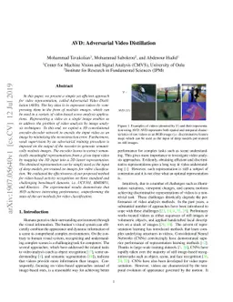AVD: Adversarial Video Distillation