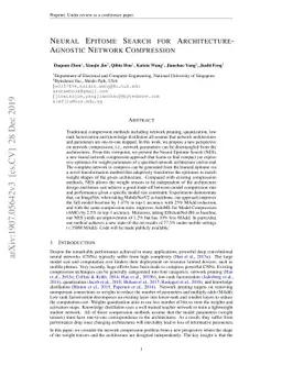 Neural Epitome Search for Architecture-Agnostic Network Compression