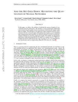 And the Bit Goes Down: Revisiting the Quantization of Neural Networks