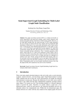 Semi-Supervised Graph Embedding for Multi-Label Graph Node
  Classification