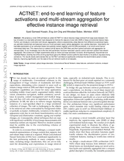 ACTNET: end-to-end learning of feature activations and multi-stream
  aggregation for effective instance image retrieval