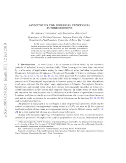 Asymptotics for Spherical Functional Autoregressions