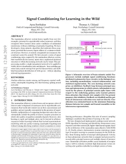 Signal Conditioning for Learning in the Wild