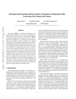 Self-supervised Learning with Geometric Constraints in Monocular Video:
  Connecting Flow, Depth, and Camera