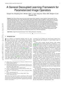 A General Decoupled Learning Framework for Parameterized Image Operators