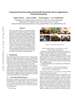 Composing Neural Learning and Symbolic Reasoning with an Application to
  Visual Discrimination