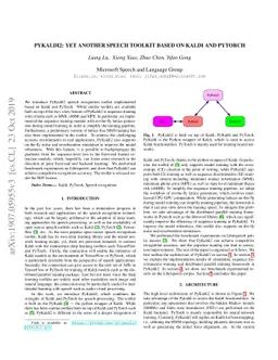 PyKaldi2: Yet another speech toolkit based on Kaldi and PyTorch