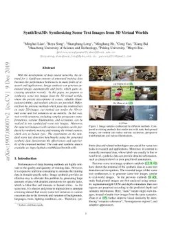 SynthText3D: Synthesizing Scene Text Images from 3D Virtual Worlds