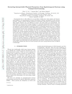 Extracting Interpretable Physical Parameters from Spatiotemporal Systems
  using Unsupervised Learning