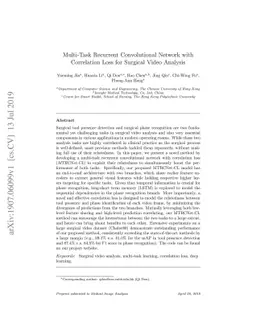 Multi-Task Recurrent Convolutional Network with Correlation Loss for
  Surgical Video Analysis