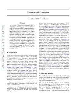 Parameterized Exploration