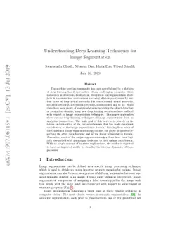 Understanding Deep Learning Techniques for Image Segmentation