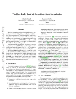 ThirdEye: Triplet Based Iris Recognition without Normalization