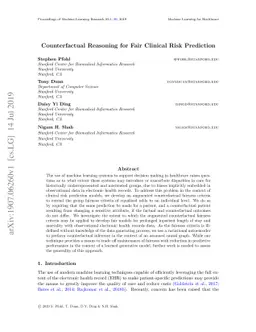 Counterfactual Reasoning for Fair Clinical Risk Prediction