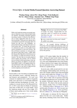 TWEETQA: A Social Media Focused Question Answering Dataset