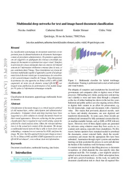 Multimodal deep networks for text and image-based document
  classification