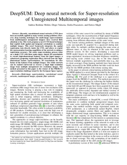 DeepSUM: Deep neural network for Super-resolution of Unregistered
  Multitemporal images