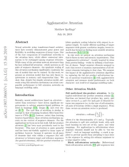 Agglomerative Attention