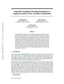 AugLabel: Exploiting Word Representations to Augment Labels for Face
  Attribute Classification