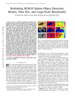 Rethinking RGB-D Salient Object Detection: Models, Data Sets, and
  Large-Scale Benchmarks