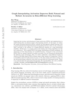 Graph Interpolating Activation Improves Both Natural and Robust
  Accuracies in Data-Efficient Deep Learning