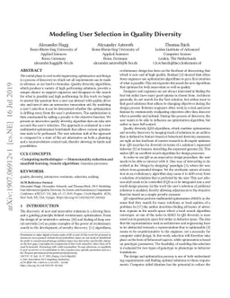 Modeling User Selection in Quality Diversity