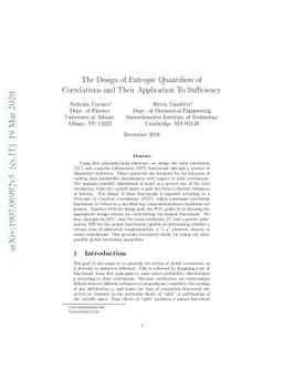The Design of Global Correlation Quantifiers and Continuous Notions of
  Statistical Sufficiency