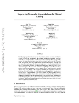 Improving Semantic Segmentation via Dilated Affinity
