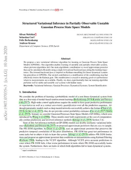 Structured Variational Inference in Unstable Gaussian Process State
  Space Models
