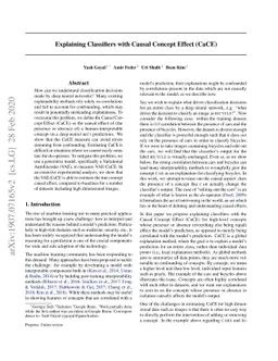 Explaining Classifiers with Causal Concept Effect (CaCE)