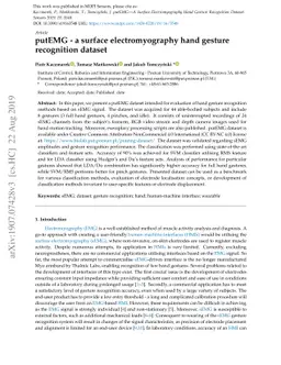 putEMG -- a surface electromyography hand gesture recognition dataset