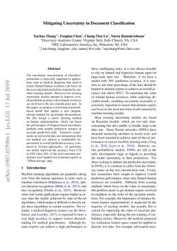Mitigating Uncertainty in Document Classification