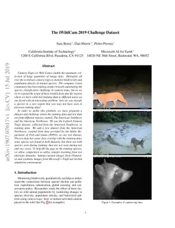 The iWildCam 2019 Challenge Dataset
