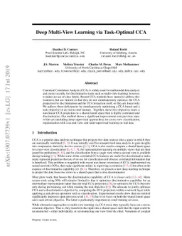 Deep Multi-View Learning via Task-Optimal CCA