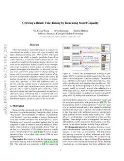 Growing a Brain: Fine-Tuning by Increasing Model Capacity