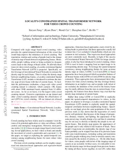 Locality-constrained Spatial Transformer Network for Video Crowd
  Counting