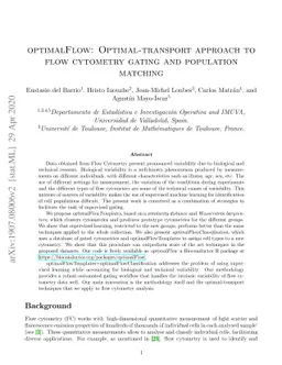 optimalFlow: Optimal-transport approach to flow cytometry gating and
  population matching