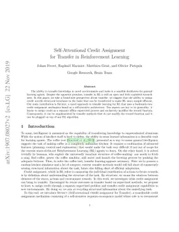 Self-Attentional Credit Assignment for Transfer in Reinforcement
  Learning