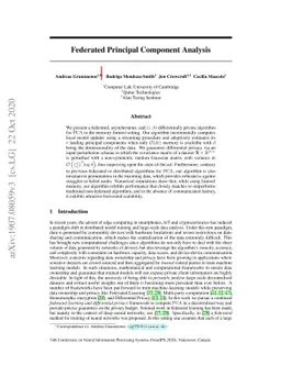 Federated Principal Component Analysis