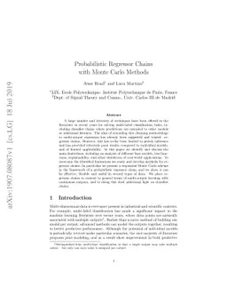 Probabilistic Regressor Chains with Monte Carlo Methods