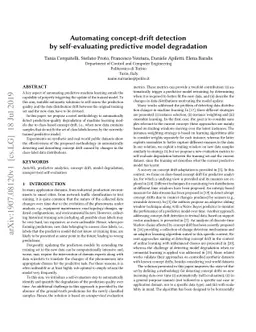 Automating concept-drift detection by self-evaluating predictive model
  degradation