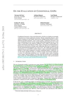 On the Evaluation of Conditional GANs