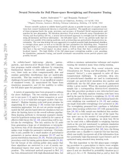Neural Networks for Full Phase-space Reweighting and Parameter Tuning