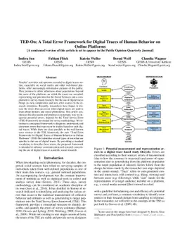 TED-On: A Total Error Framework for Digital Traces of Human Behavior on
  Online Platforms