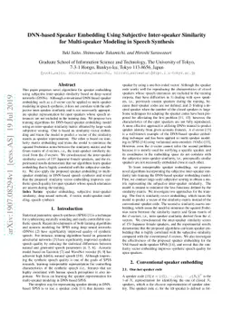 DNN-based Speaker Embedding Using Subjective Inter-speaker Similarity
  for Multi-speaker Modeling in Speech Synthesis